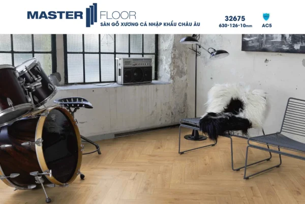 Sàn Gỗ Xương Cá Masterfloor 32675