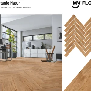 Sàn Gỗ Xương Cá Đức My Castle Herringbone MH1001