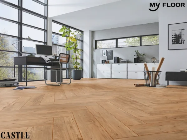 Sàn Gỗ Xương Cá Đức My Castle Herringbone MH1001