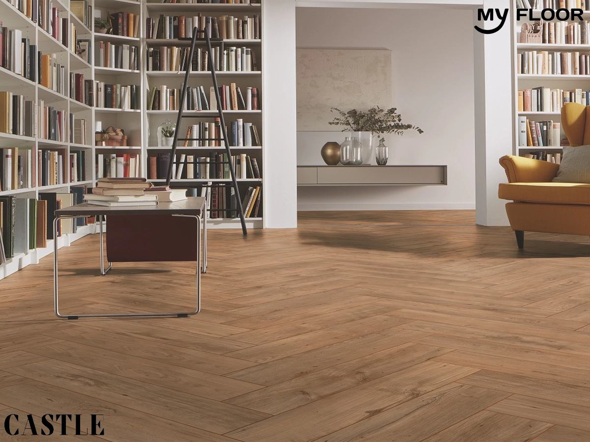 Sàn Gỗ Xương Cá Đức My Castle Herringbone MH1001