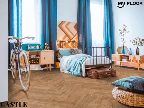 Sàn Gỗ Xương Cá Đức My Castle Herringbone MH1001