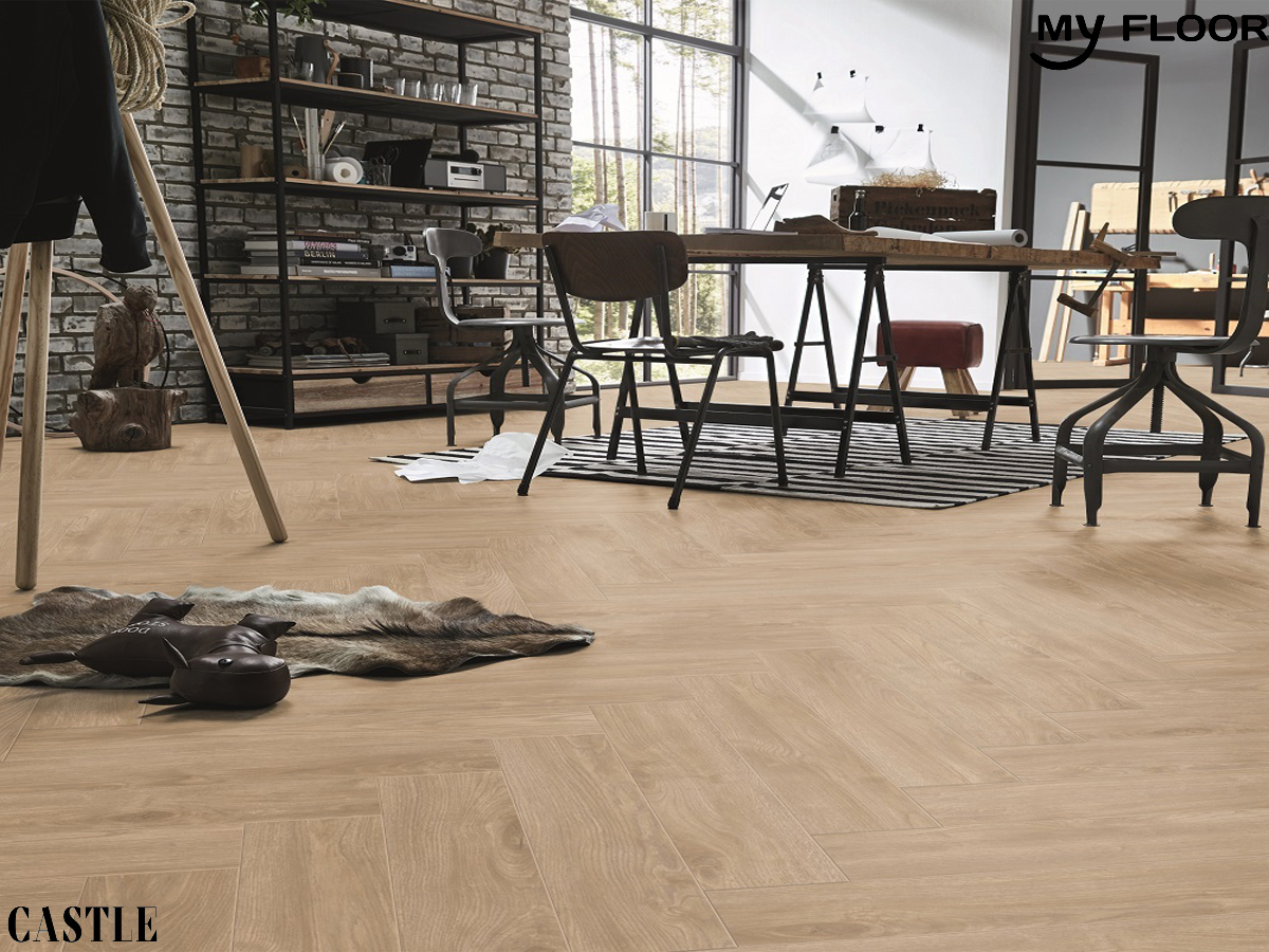Sàn Gỗ Xương Cá Đức My Castle Herringbone MH1002