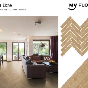 Sàn Gỗ Xương Cá Đức My Castle Herringbone MH1002