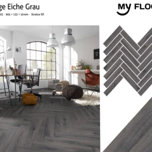 Sàn Gỗ Xương Cá Đức My Castle Herringbone MH1003