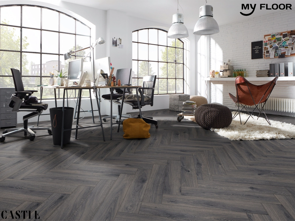 Sàn Gỗ Xương Cá Đức My Castle Herringbone MH1003