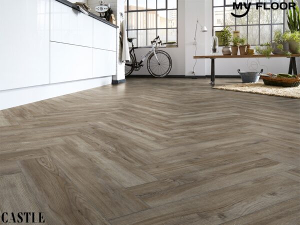 Sàn Gỗ Xương Cá Đức My Castle Herringbone MH1004