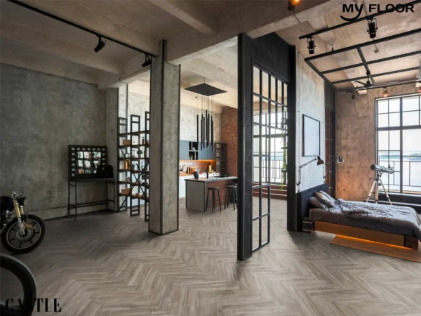 Sàn Gỗ Xương Cá Đức My Castle Herringbone MH1004
